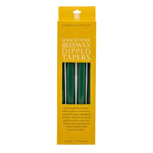 10" Dipped Tapers Boxed - Hunter Green