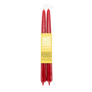 10" Dipped Tapers Wrapped - Red (6 pairs/case)