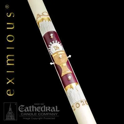 2-1/2" x 60" 12 Apostles Eximious Paschal Candle