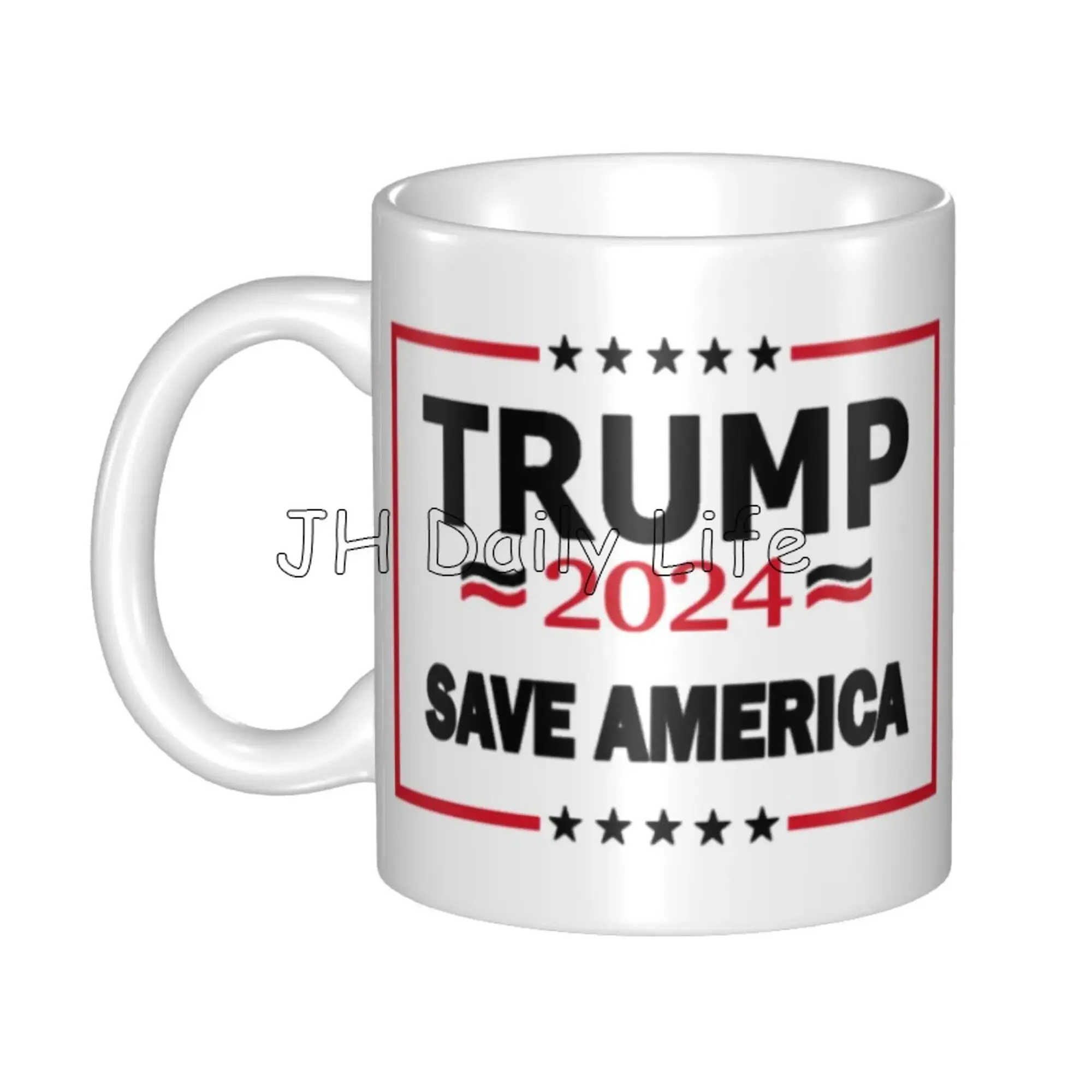 2024 Trump Save America Again Coffee Mug White Ceramic Cup 11 Oz Personalized Tea Milk Cup Creative Gift