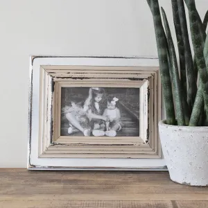 4"x6" Little Lo Frame - White/Khaki