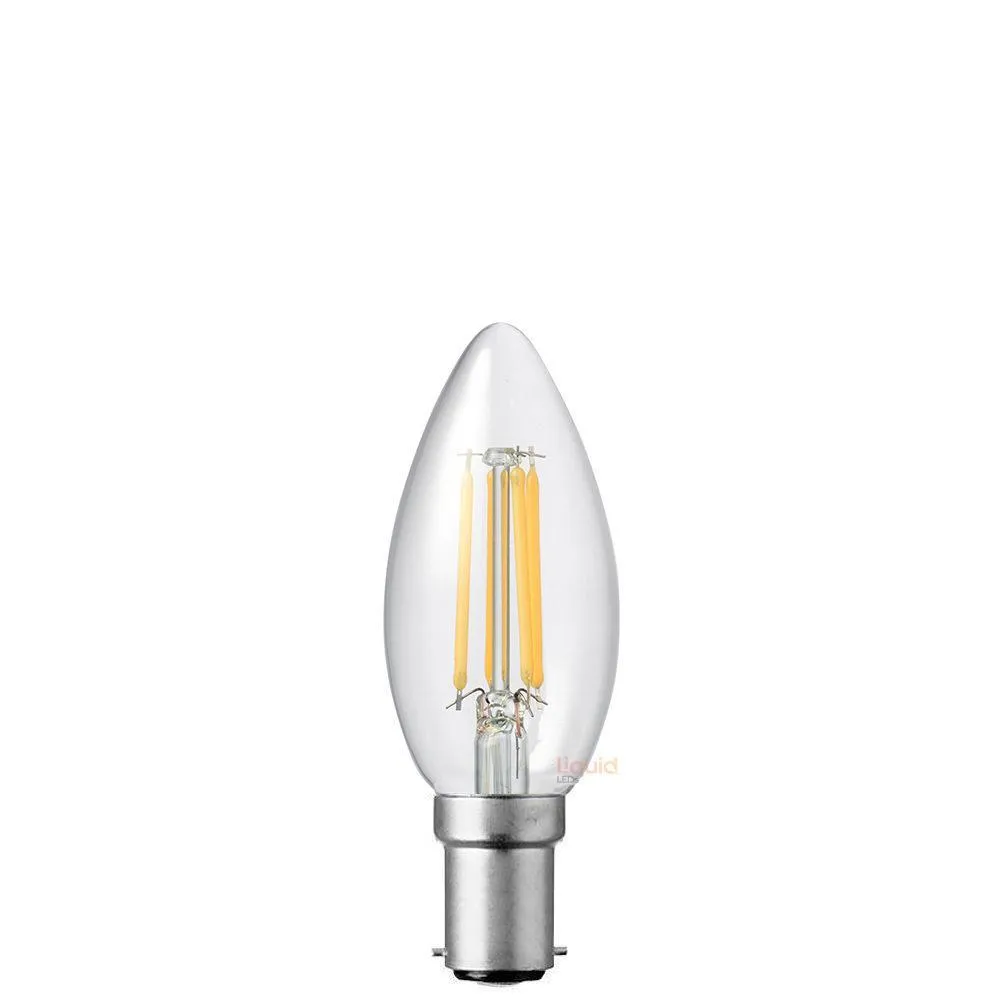 6W Candle LED Bulb B15 Clear in Natural White