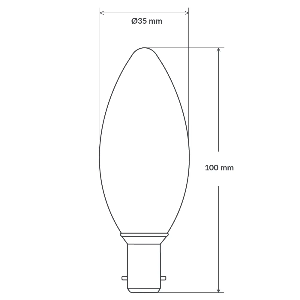 6W Candle LED Bulb B15 Clear in Natural White