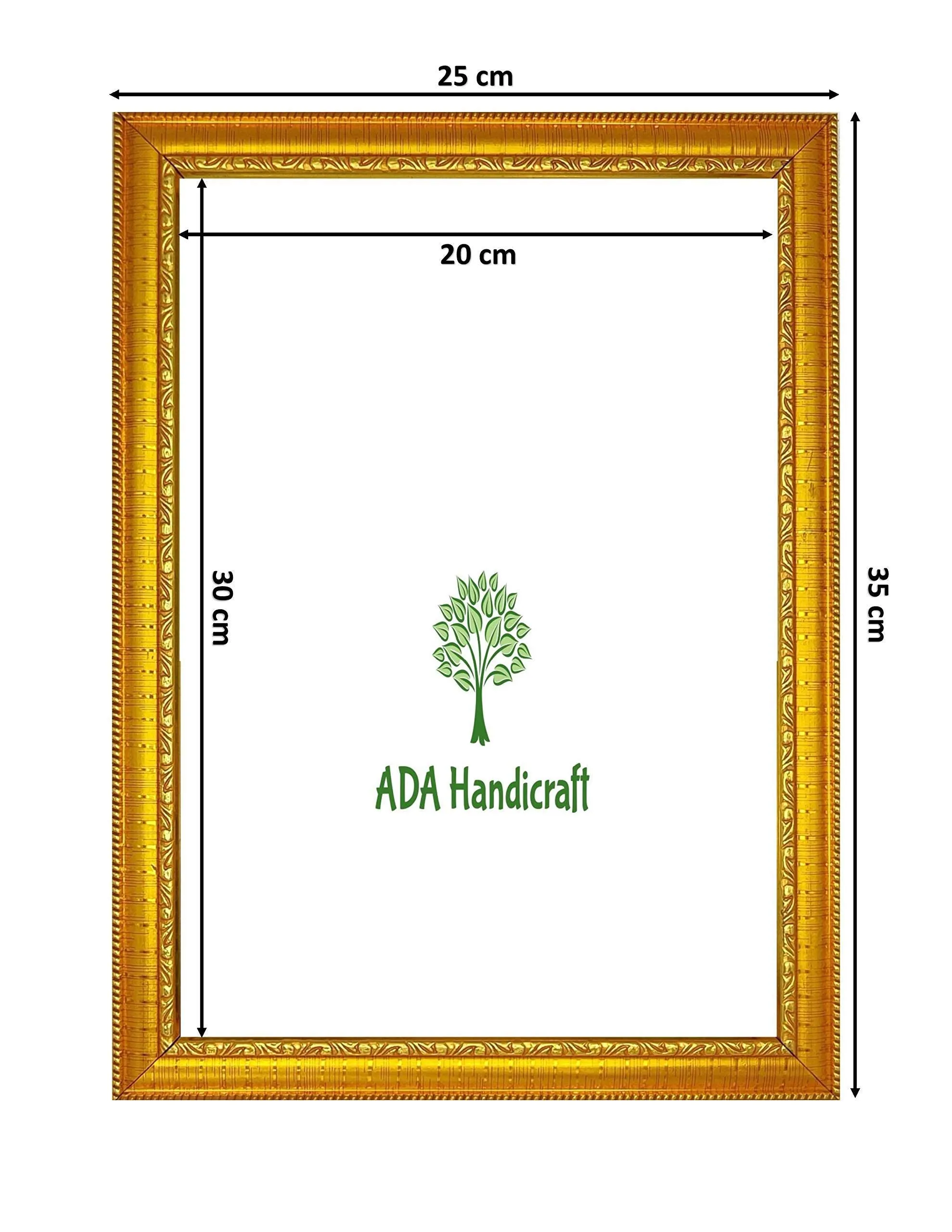 ADA Handicraft Lord Shri Ram, Laxman, Sita and Hanuman Hindu God Wooden Photo Frame (23x32cm, Multicolour)Rectangular, Wall Mount