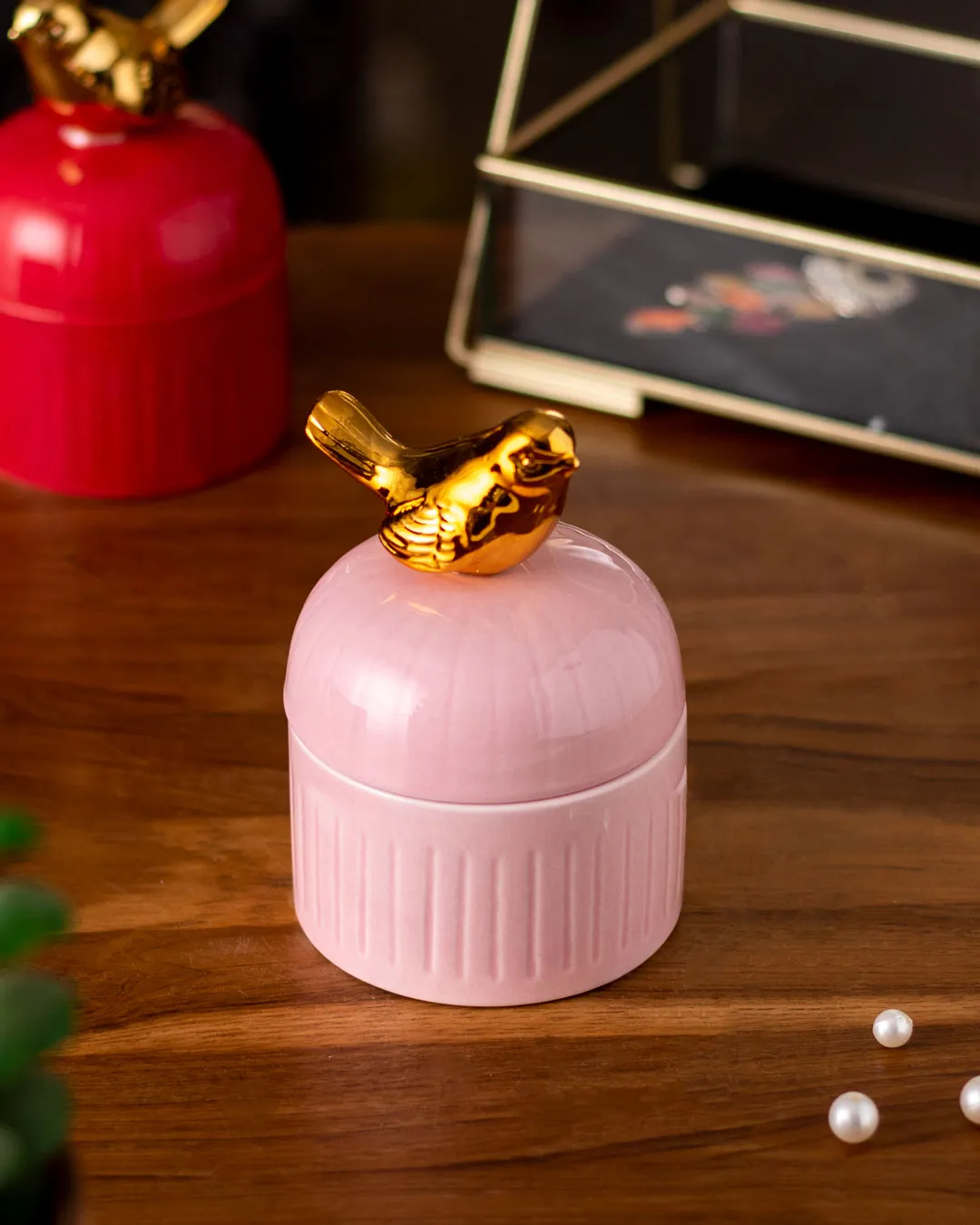 Adorable Bird Trinket Keeper - Pink