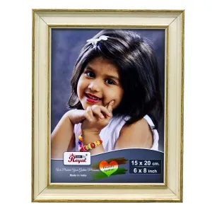 AJANTA ROYAL Rich 6 x 8 Solo Photo Frame for Table and Walls Decoration Gift for Birthday (Ivory, 1)