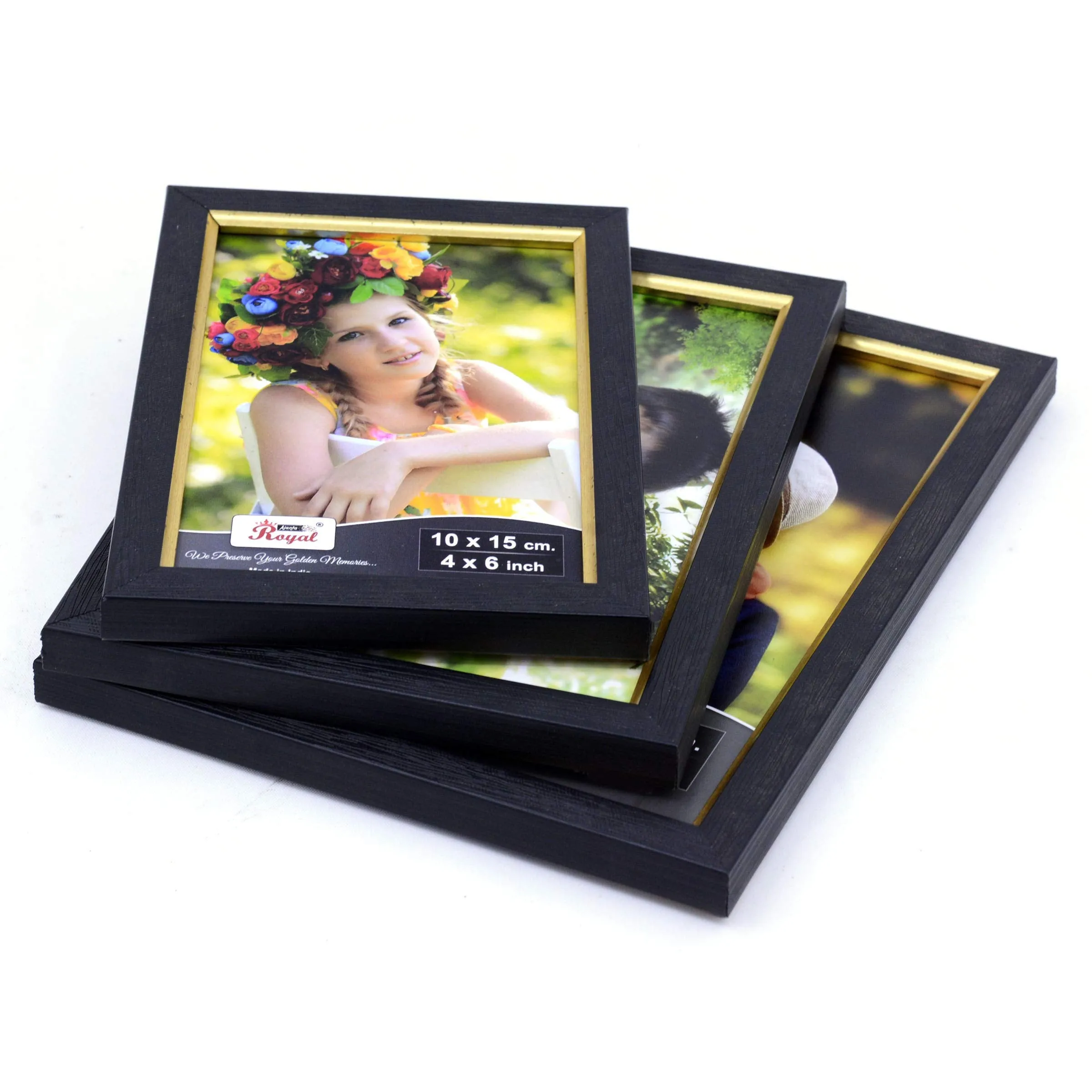 AJANTA ROYAL® Table and Wall Photo Frame : A-189(3 - Size Set)