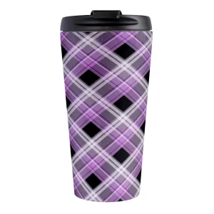 Alternative Purple Plaid Travel Mug