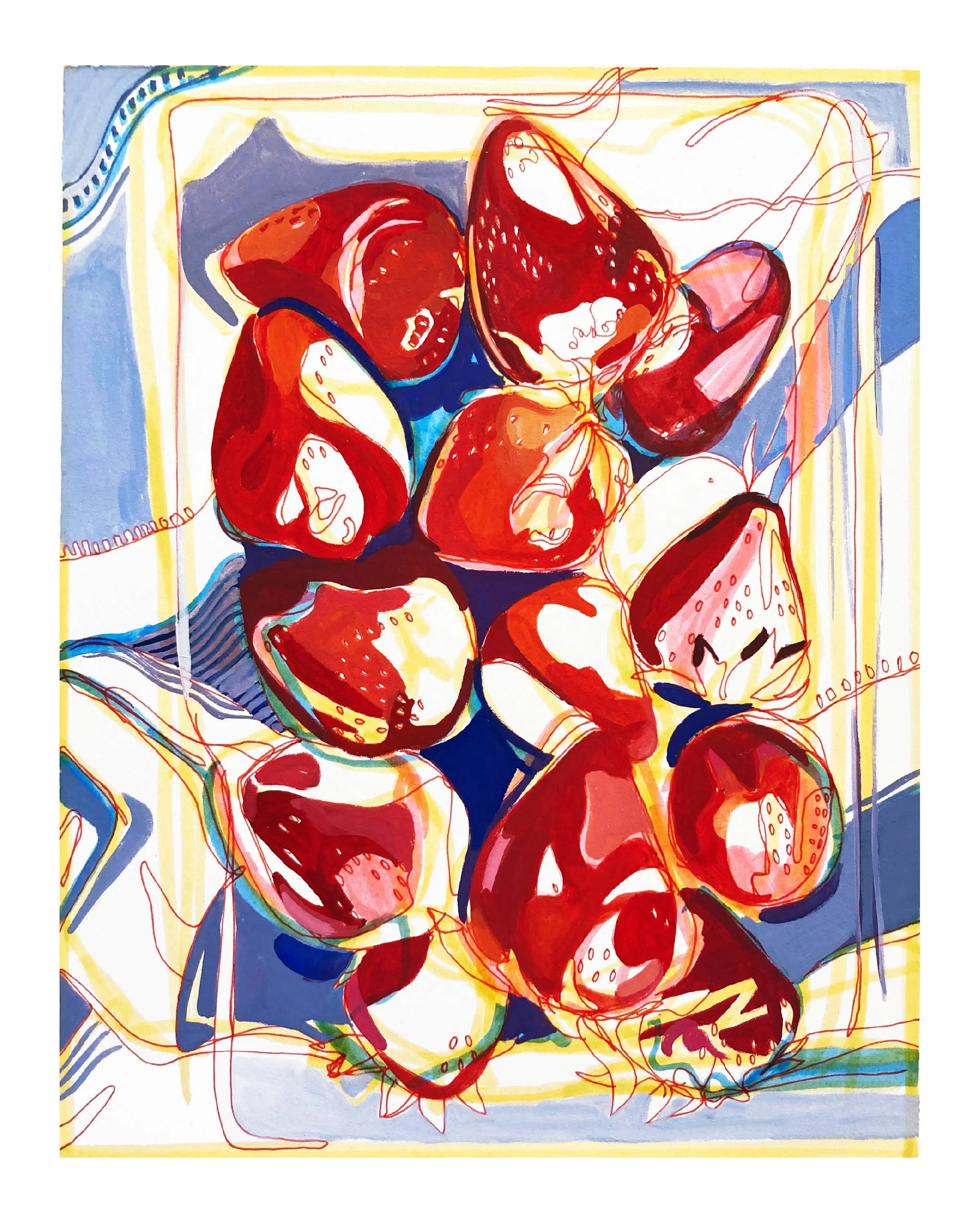 Anissa Riviere 8x10 Signed Art Print: Strawberries