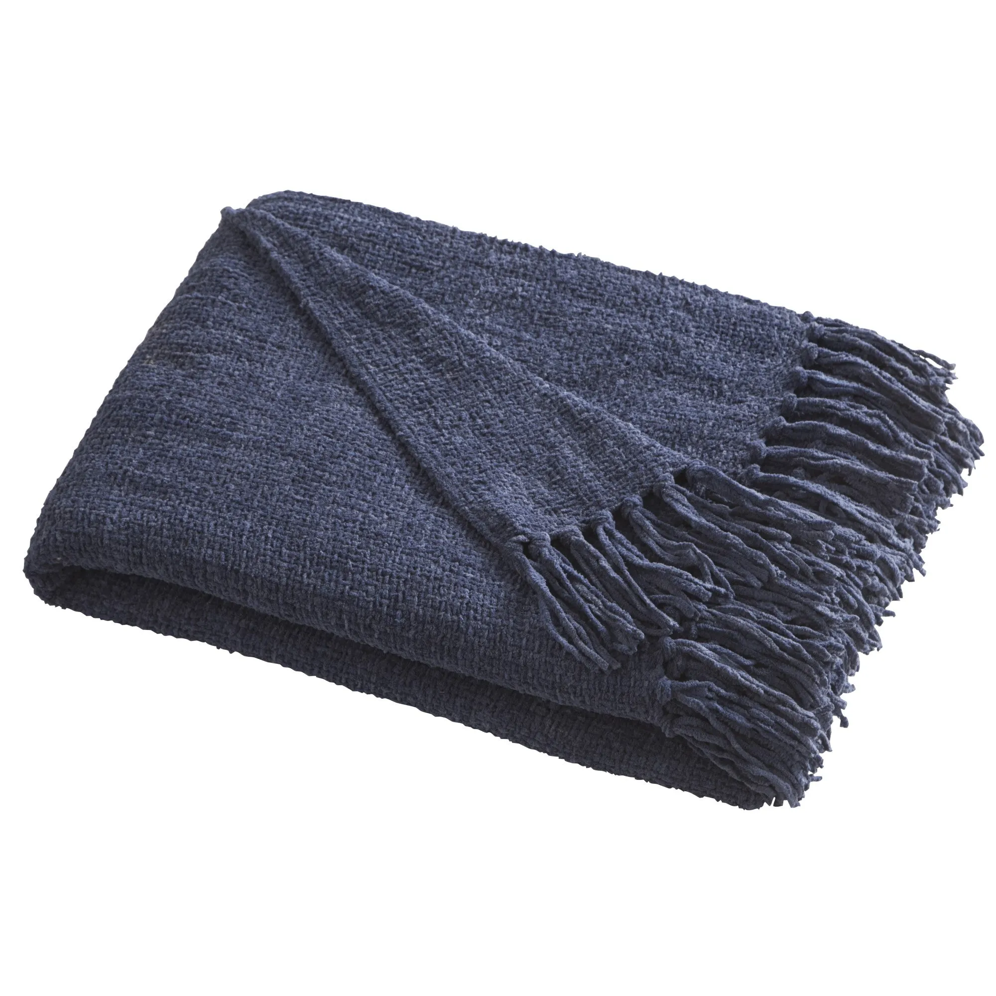 Appletree Loft Chenille Throw - Navy