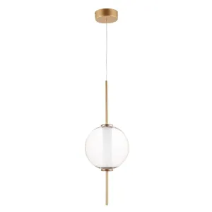 Axle 8 in. LED Pendant Light Gold Finish