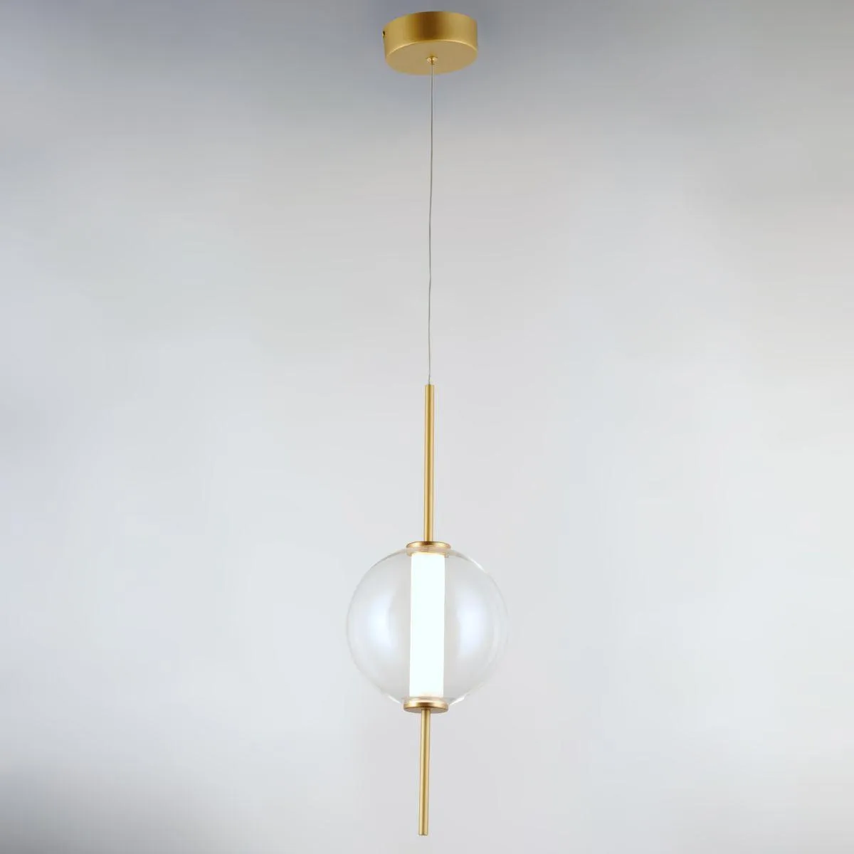 Axle 8 in. LED Pendant Light Gold Finish