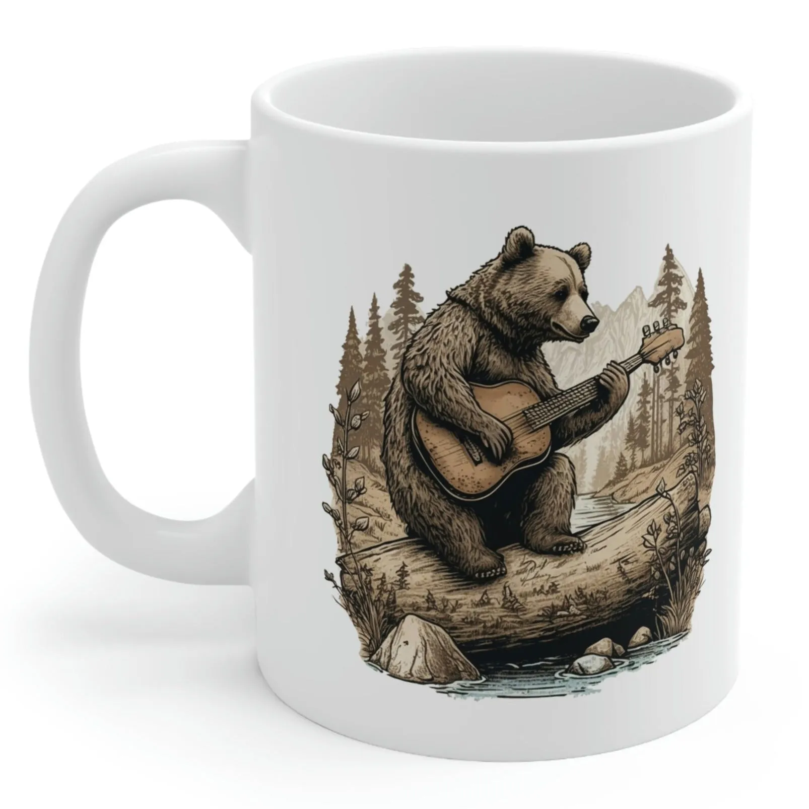 Bear Playing Guitar Mug