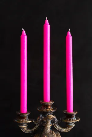 Beautiful Dinner Candle - Hot Pink