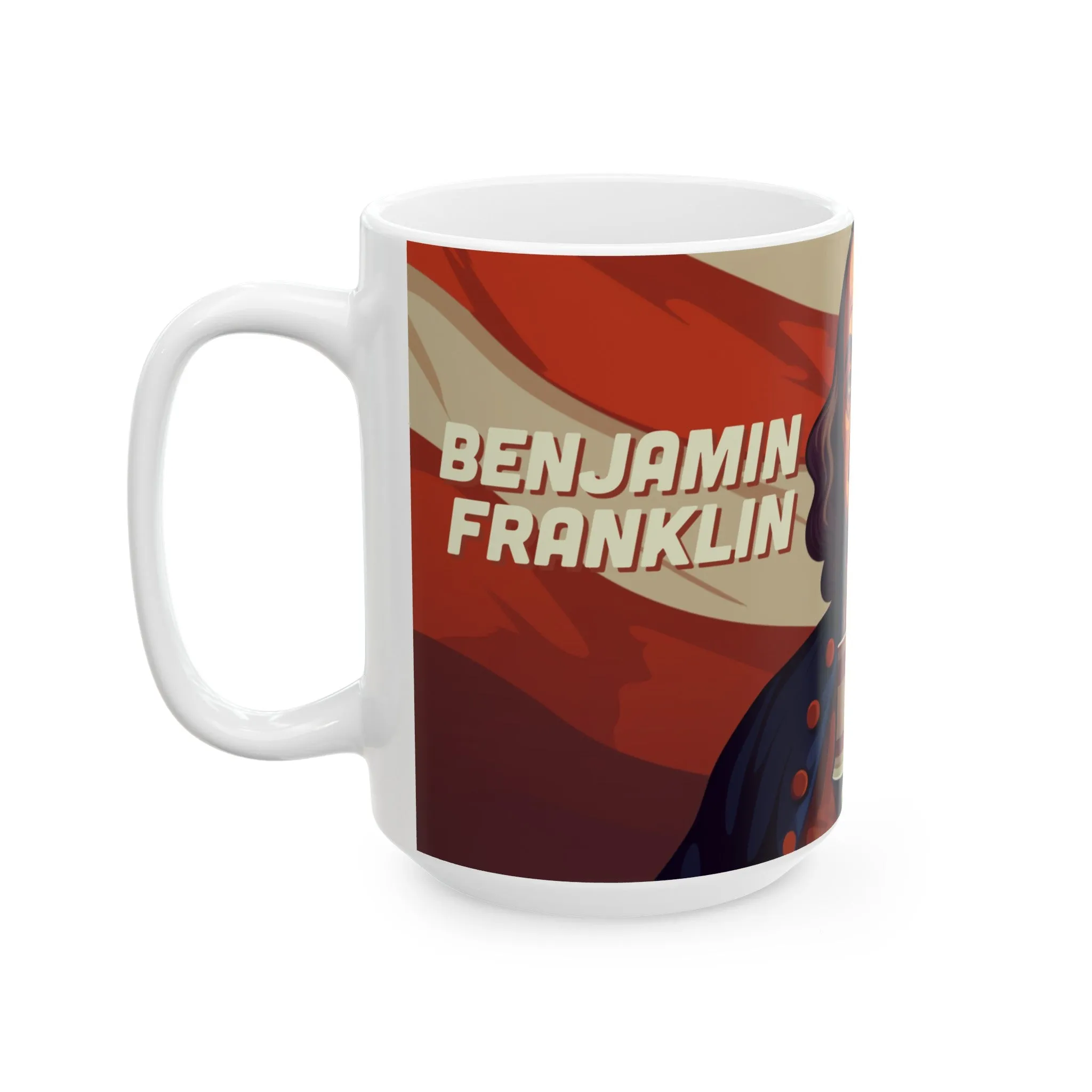 Benjamin Franklin Founding Flavors Ceramic Mug, (11oz, 15oz)