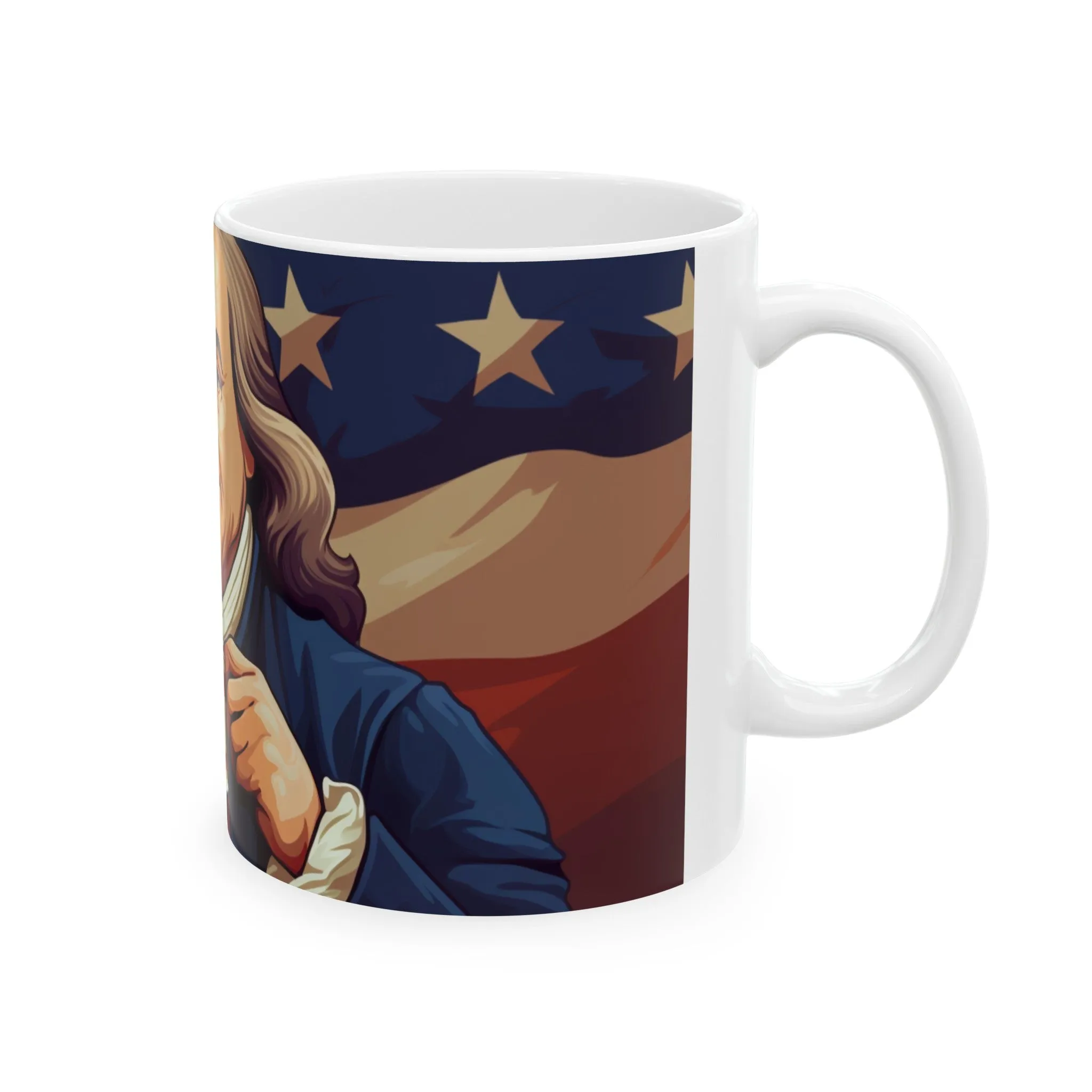 Benjamin Franklin Founding Flavors Ceramic Mug, (11oz, 15oz)