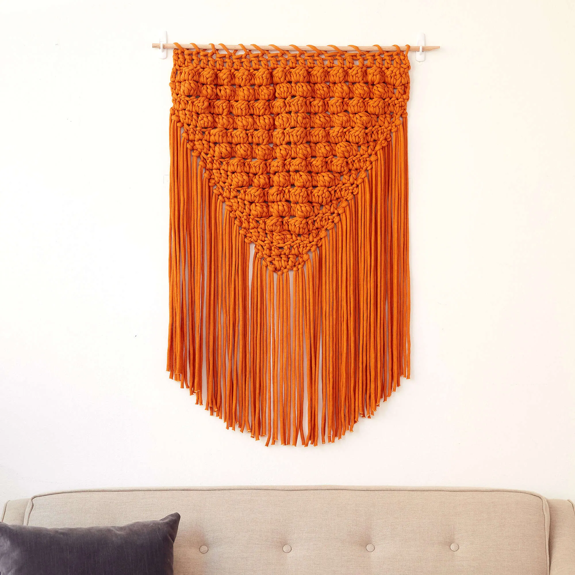 Bernat Popping Fringe Crochet Wall Hanging