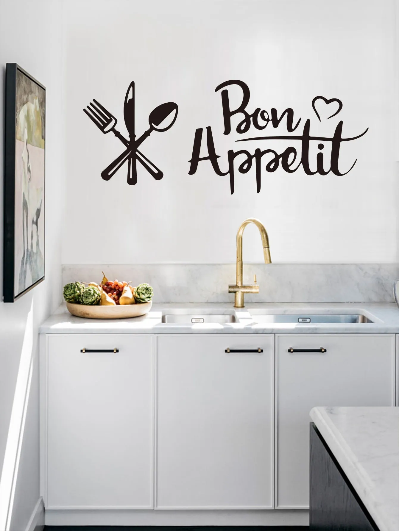 Bon Appetit Kitchen Wall Sticker Decorative Wall Art Decal Creative Design for