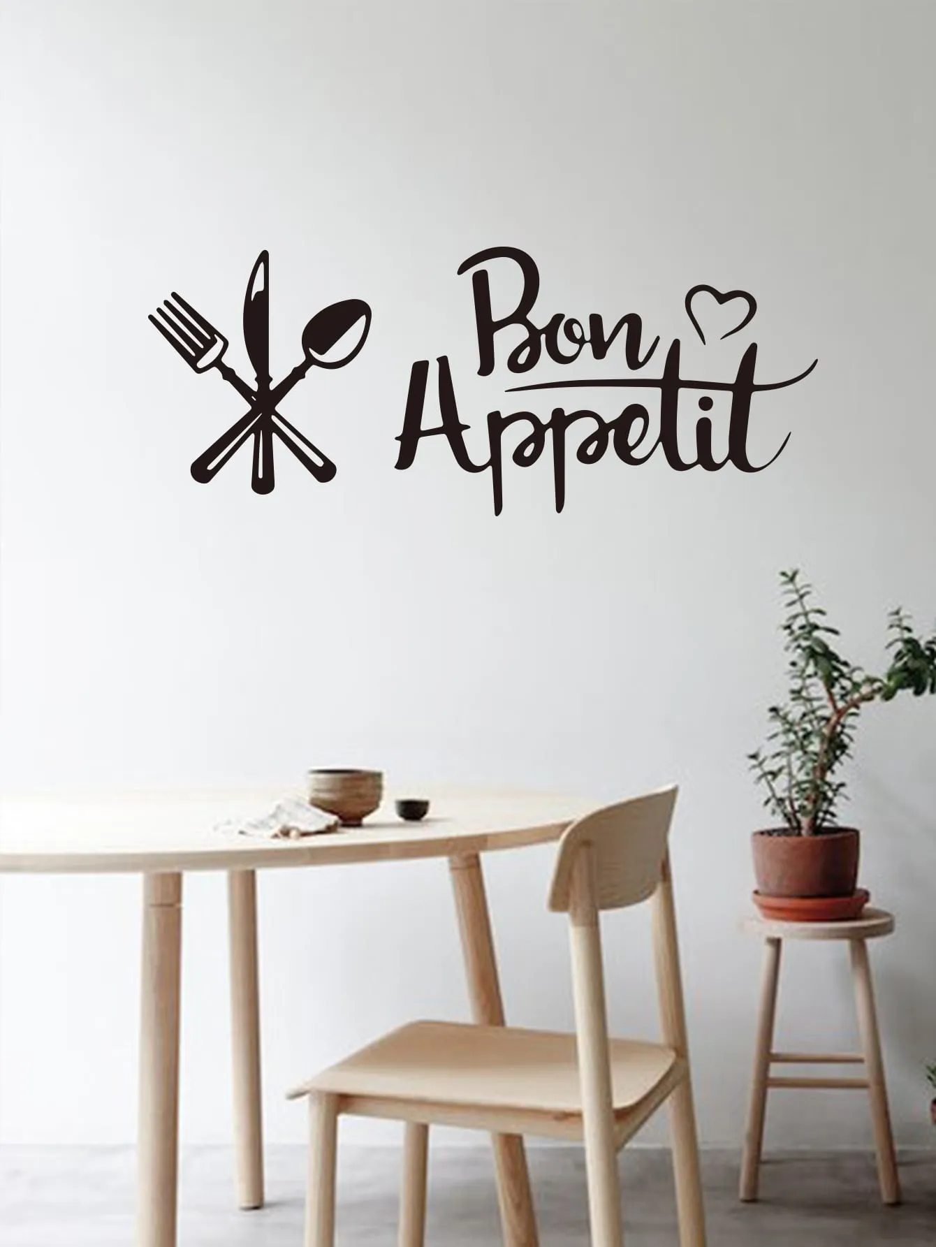 Bon Appetit Kitchen Wall Sticker Decorative Wall Art Decal Creative Design for