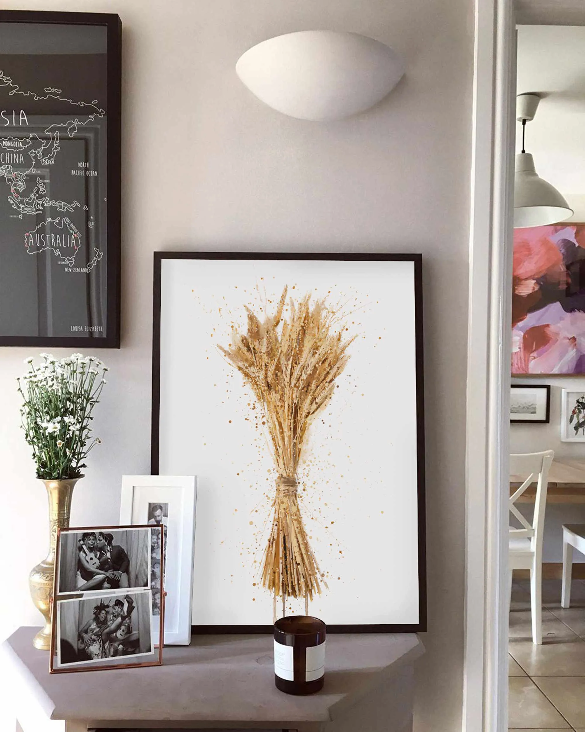 Botanical Wall Art Print 'Dried Wheat' - Plant Prints, Botanical Art Prints and Botanical Illustrations