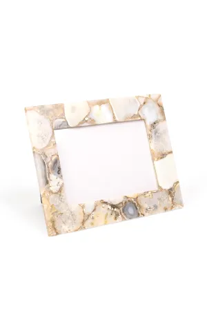 Brown Agate Photo Frame - Natural Stone Elegance for Cherished Memories