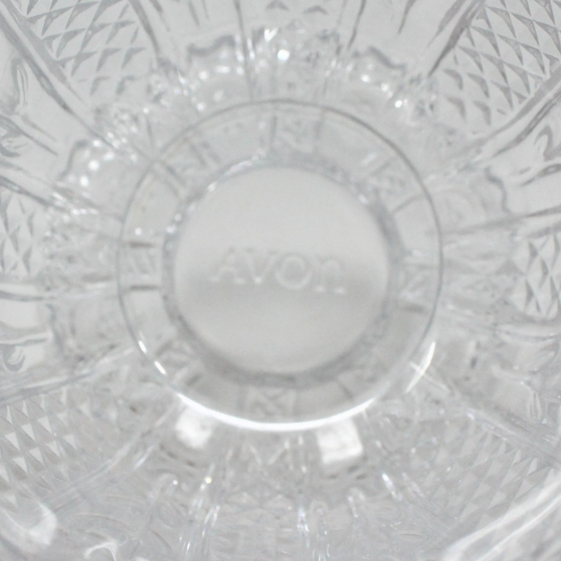 Candle Holder, Avon, Pressed Glass, Daisy and Diamond, Fostoria Pattern, Vintage