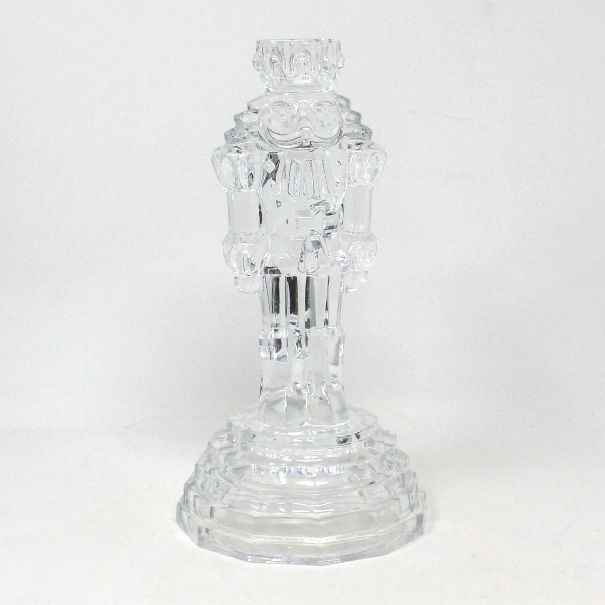 Candle Holder, Christmas Nutcracker, Princess House, St. George Crystal, Vintage