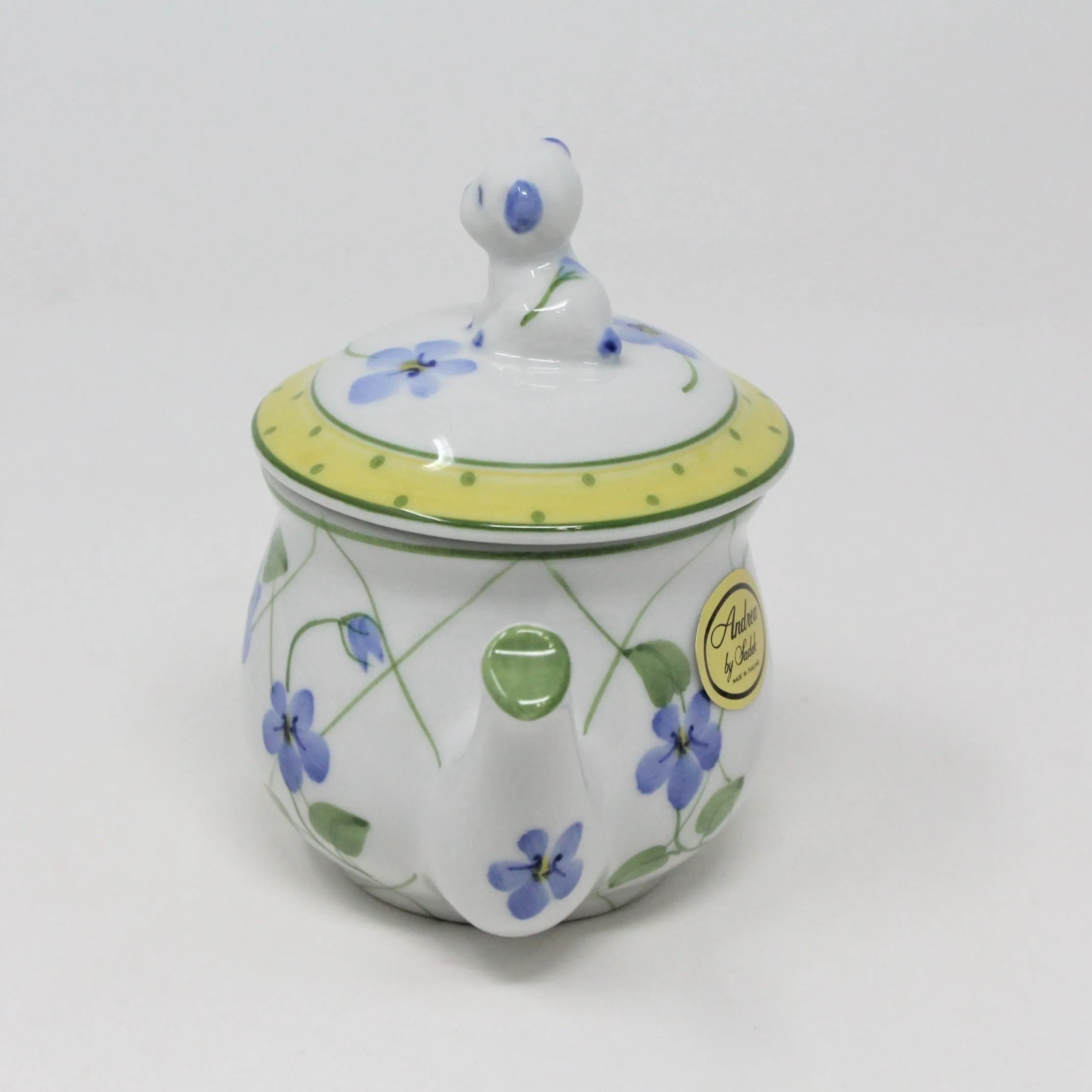 Candle Holder, Sadek, Tealight Mini Teapot, Trellis & Dog, Porcelain 2004