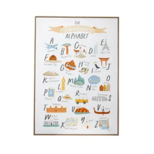 Canvas Framed Wall Décor w/ Alphabet & Corresponding Images