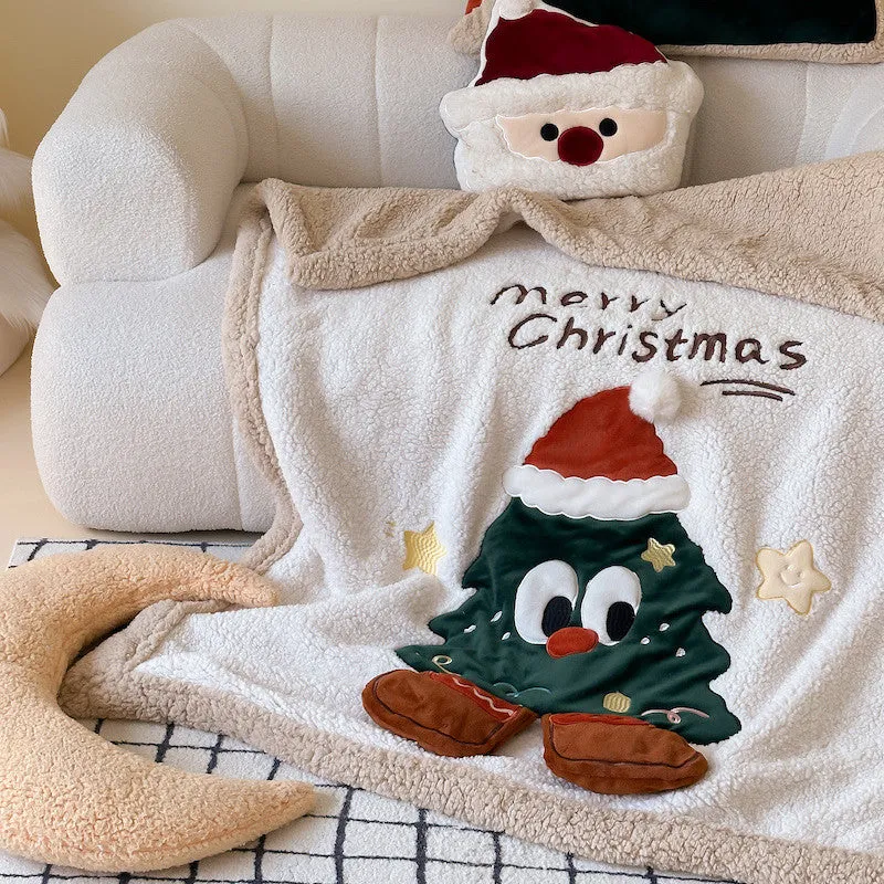 Christmas Sherpa Throw Blanket