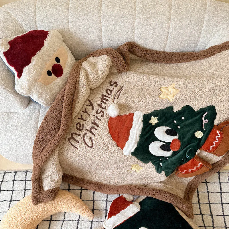 Christmas Sherpa Throw Blanket