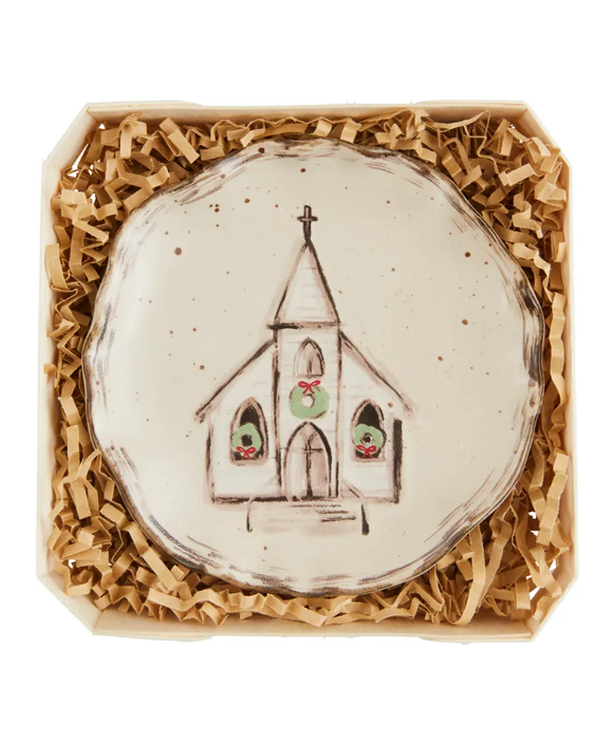 Church Stoneware Dish