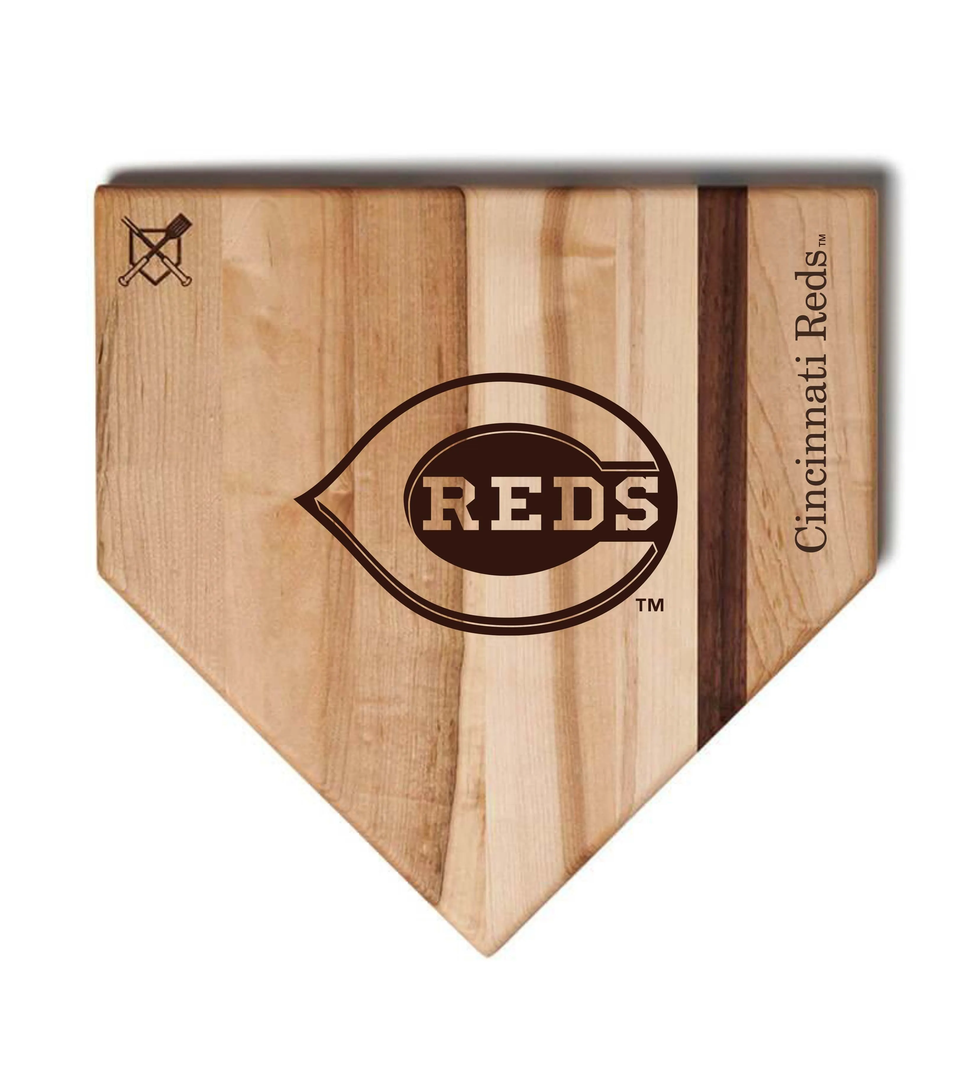 Cincinnati Reds Home Plate Cutting Boards | Multiple Sizes | Multiple Designs