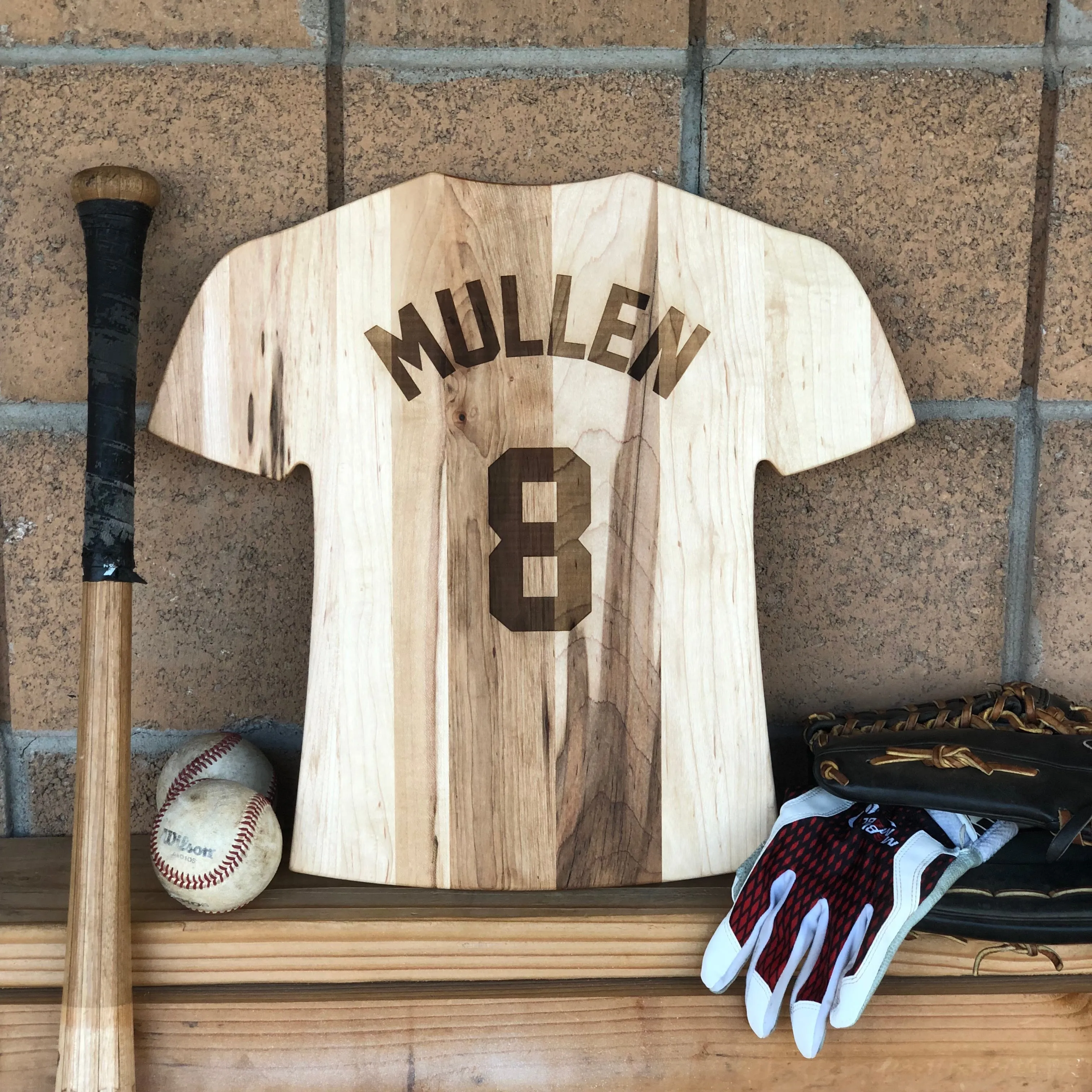 Cincinnati Reds Team Jersey Cutting Board | Customize With Your Name & Number | Add a Personalized Note