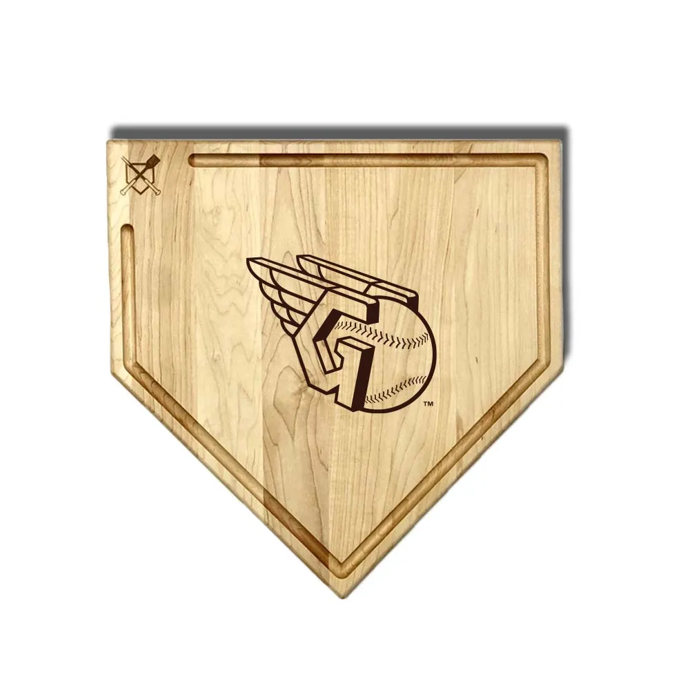 Cleveland Guardians Home Plate Cutting Boards | Multiple Sizes | Multiple Designs