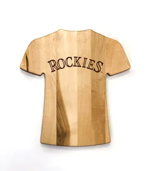 Colorado Rockies Team Jersey Cutting Board | Customize With Your Name & Number | Add a Personalized Note