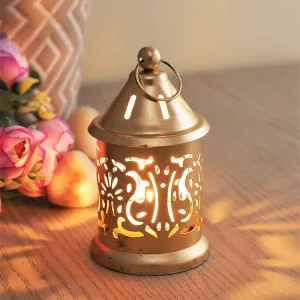 CraftVatika Metal Hanging Lantern Tea Light Candle Holder,Centerpiece Diwali decoartion Gift Items lamp