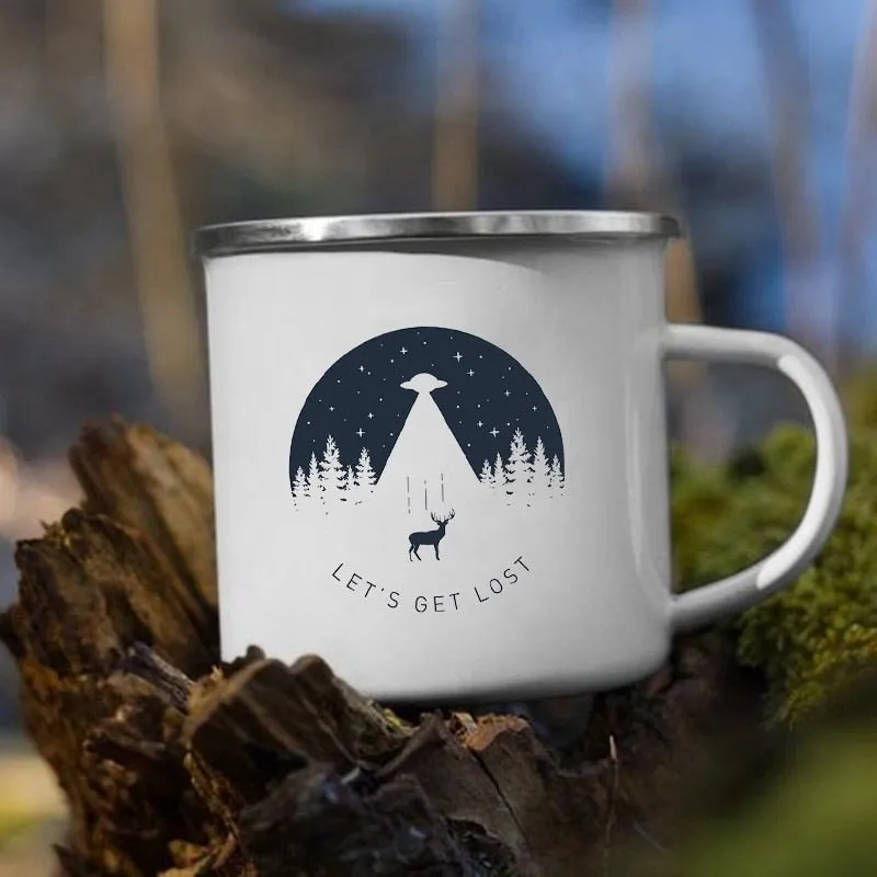 Creative Camping Enamel Mug for Coffee and Tea