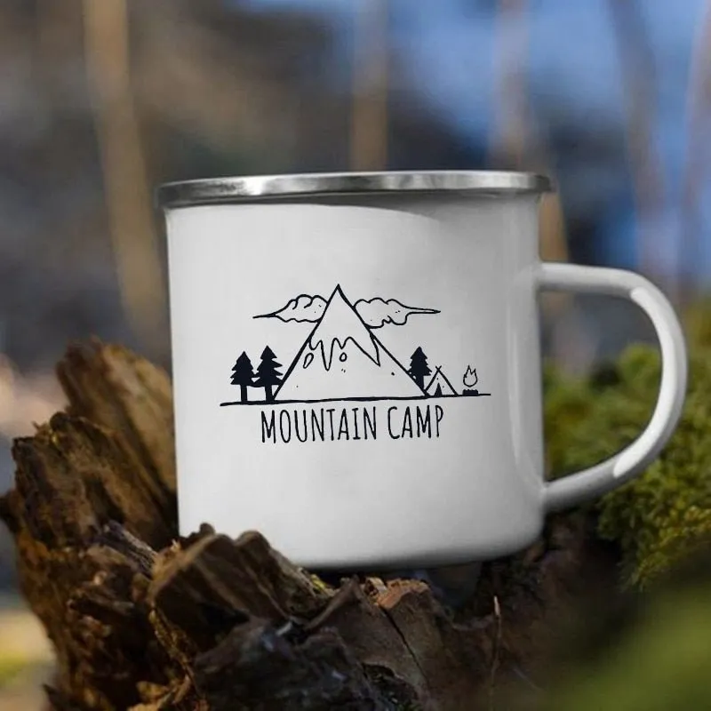 Creative Camping Enamel Mug for Coffee and Tea