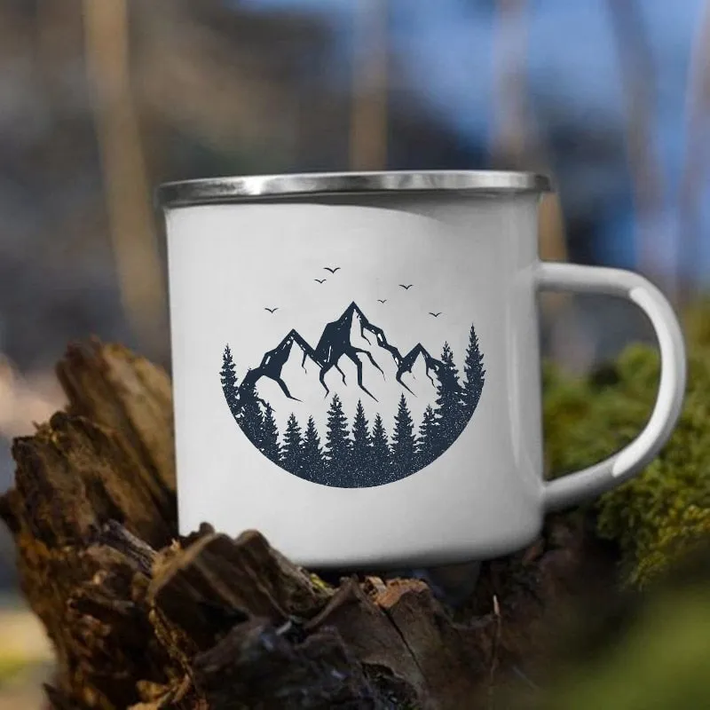 Creative Camping Enamel Mug for Coffee and Tea