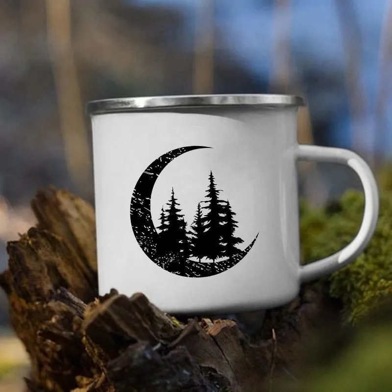 Creative Camping Enamel Mug for Coffee and Tea