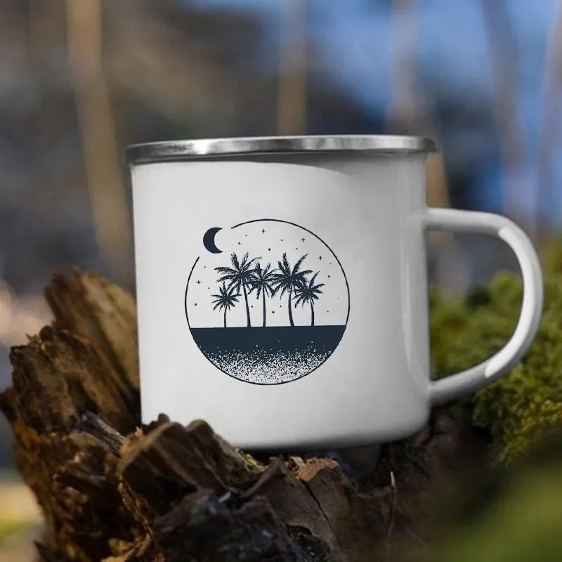 Creative Camping Enamel Mug for Coffee and Tea