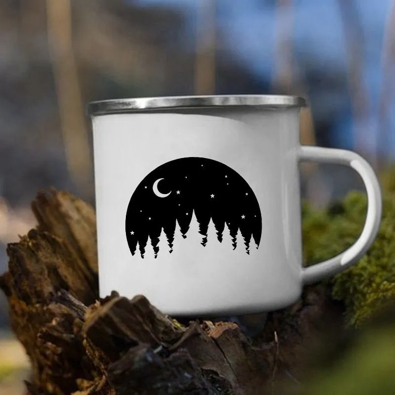 Creative Camping Enamel Mug for Coffee and Tea