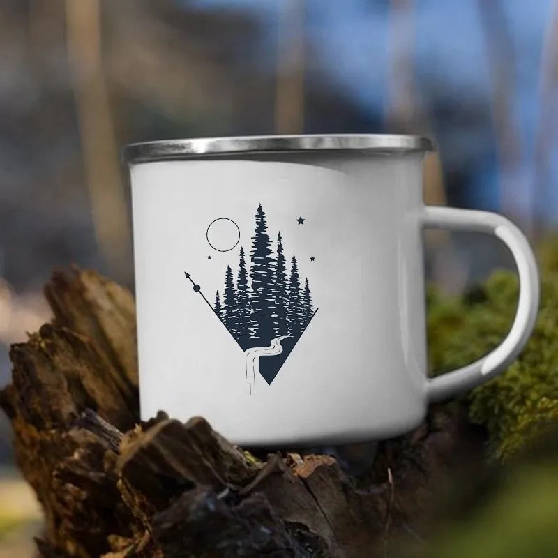 Creative Camping Enamel Mug for Coffee and Tea