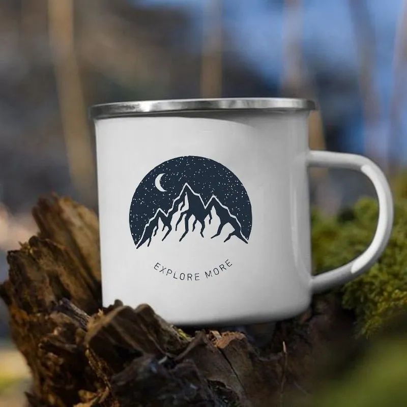 Creative Camping Enamel Mug for Coffee and Tea