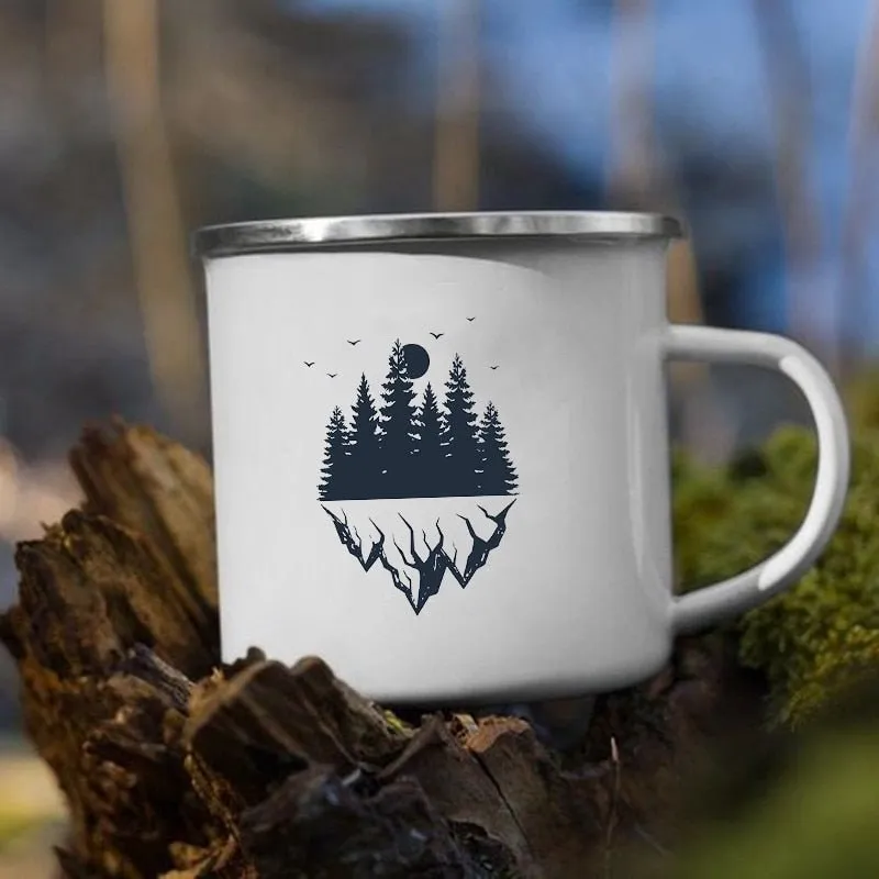 Creative Camping Enamel Mug for Coffee and Tea