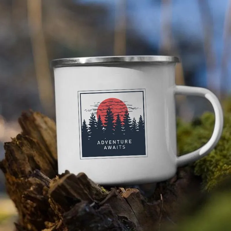 Creative Camping Enamel Mug for Coffee and Tea