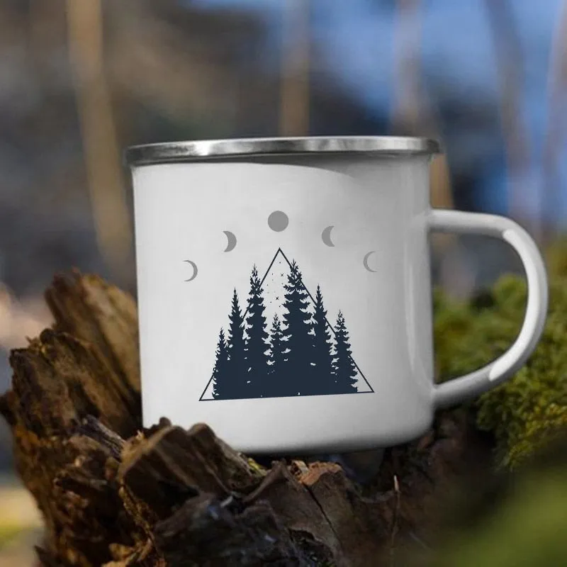 Creative Camping Enamel Mug for Coffee and Tea