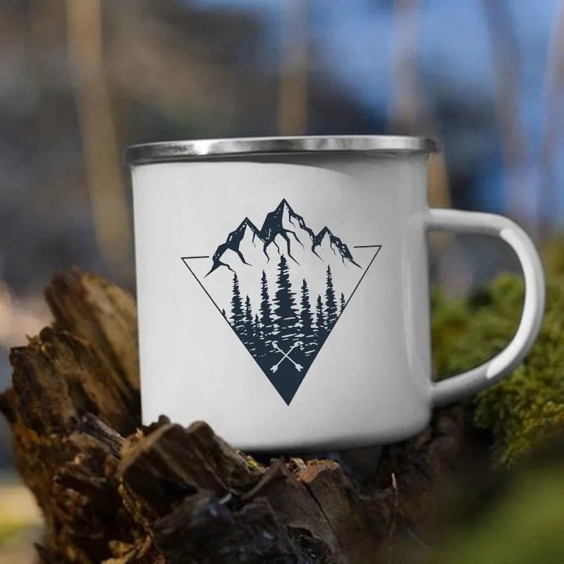 Creative Camping Enamel Mug for Coffee and Tea