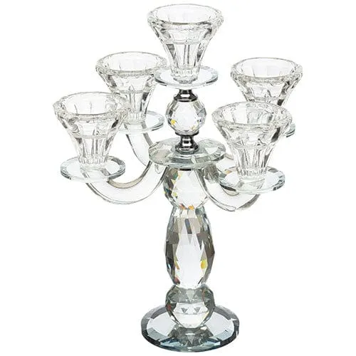 Crystal 5 Branch Candlesticks 28 Cm